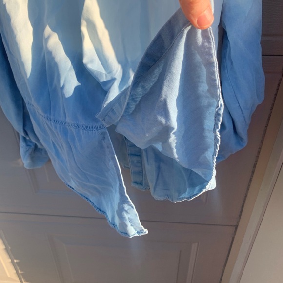 en elly button down two tone shirt women’s size M - Picture 3 of 5